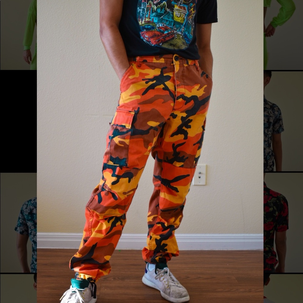 ORANGE CAMO PANTS